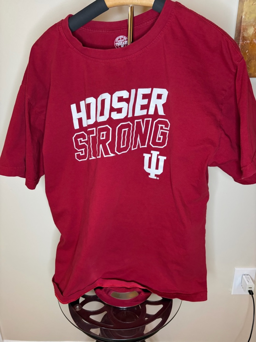 Hoosier Strong IU T-Shirt in Crimson